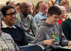 Chorus members enjoying a rehearsal